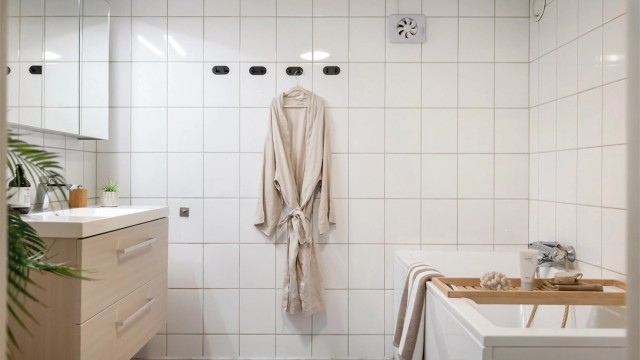 Detalj fra badet med badekar.