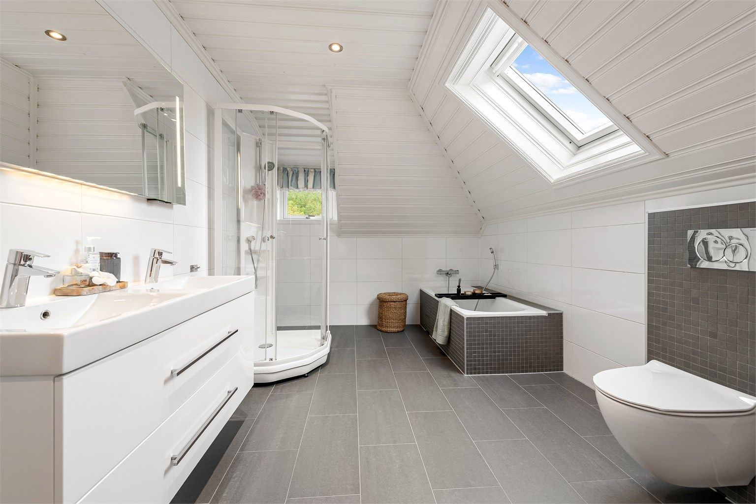 Bad på loft