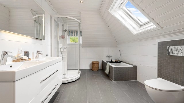 Bad på loft
