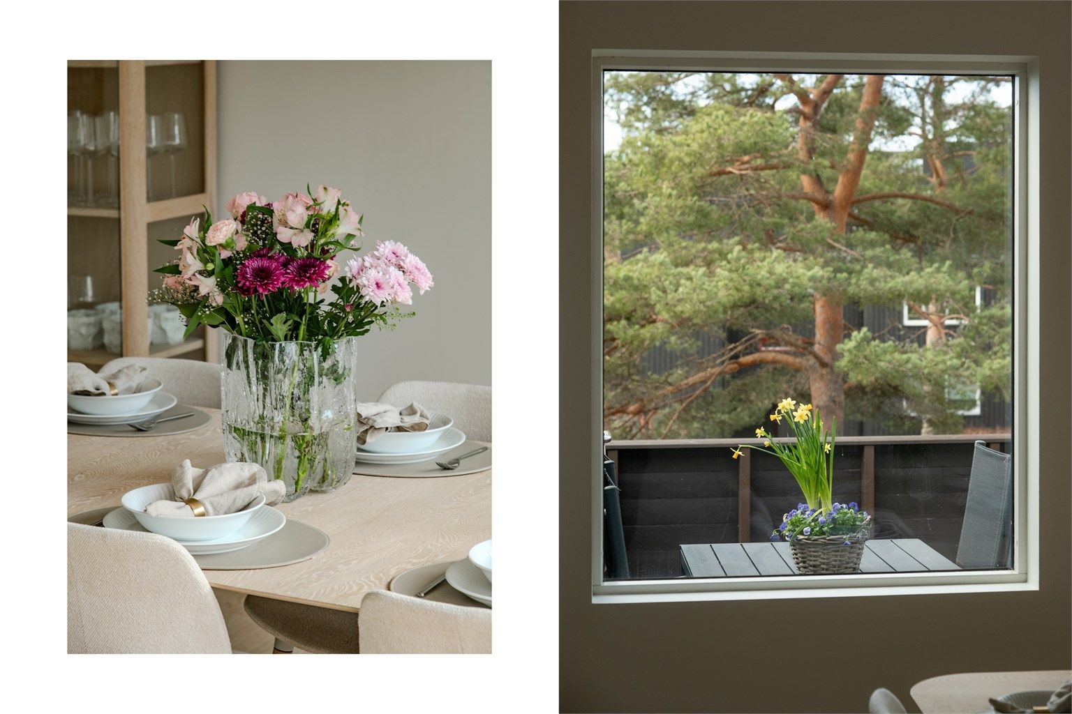 Utsikt fra spisestuen.