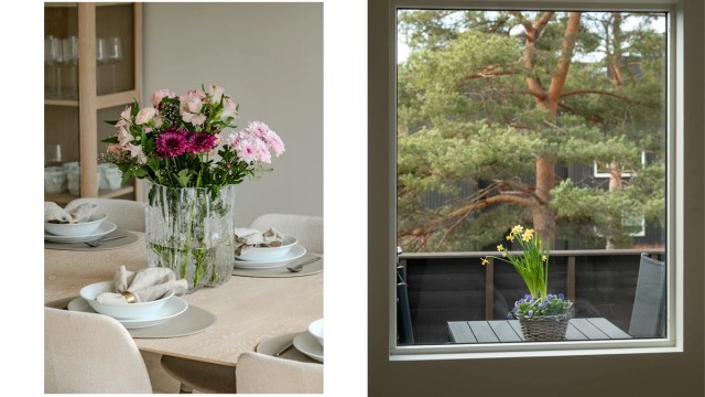 Utsikt fra spisestuen.