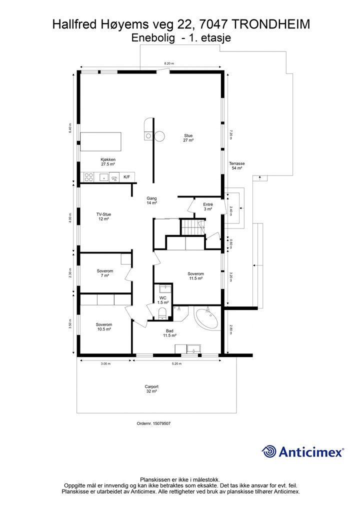 Planskisse 1. etasje.