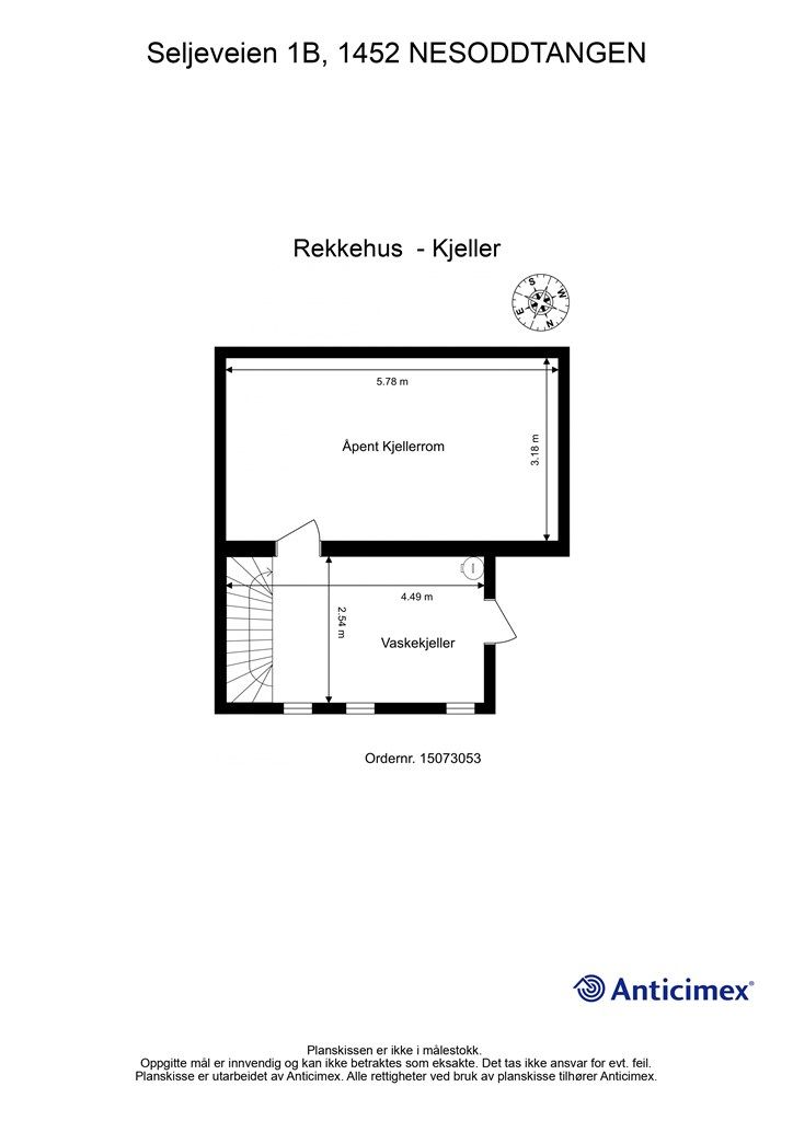 Plantegning kjelleretasje