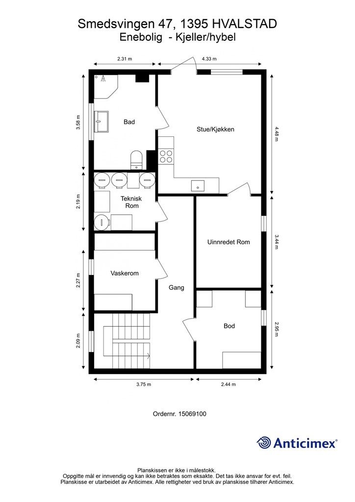 Plantegning - Kjeller