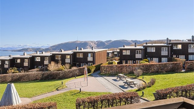 Fransk balkong på hovedsoverom.