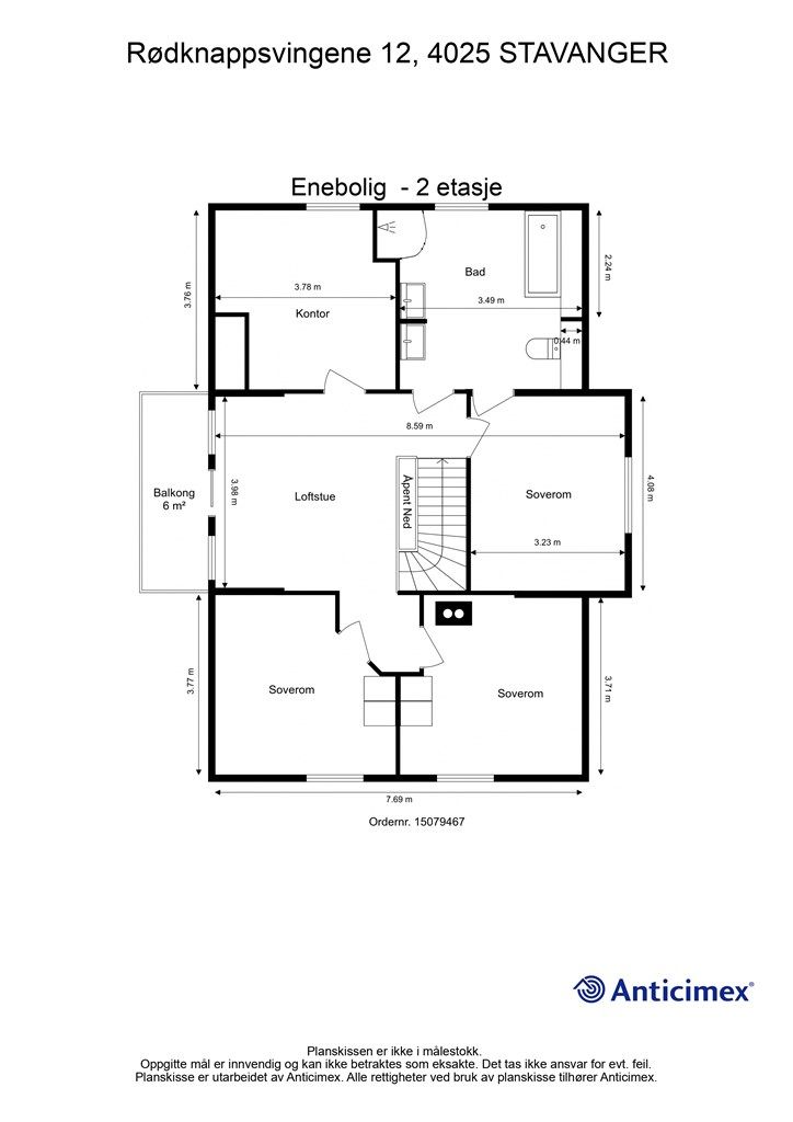 Plantegning - 2 etasje