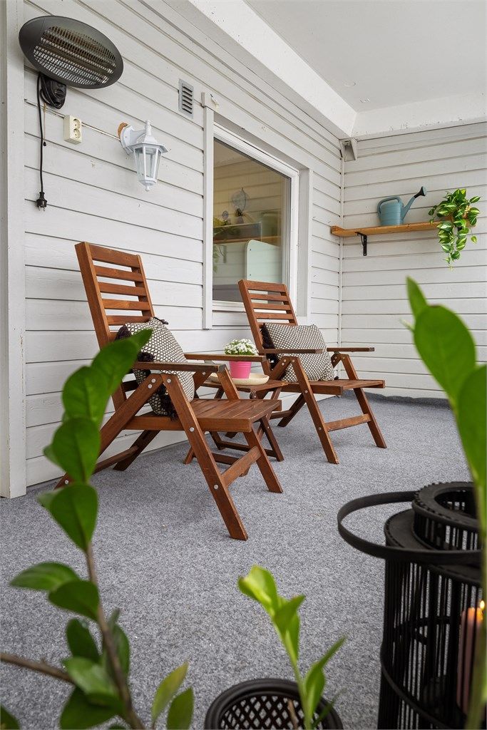 Balkongen blir en flott forlengelse av stuen, store deler av året.