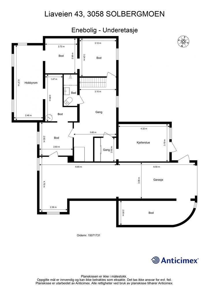 Plantegning - Underetasje