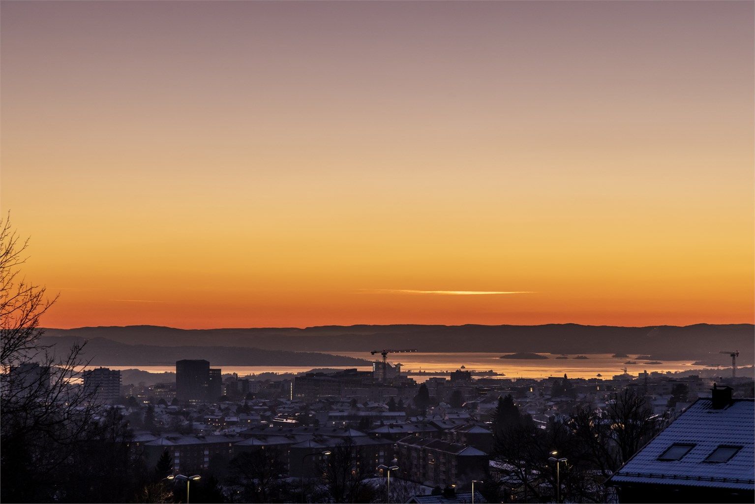 Solnedgang fra veranda