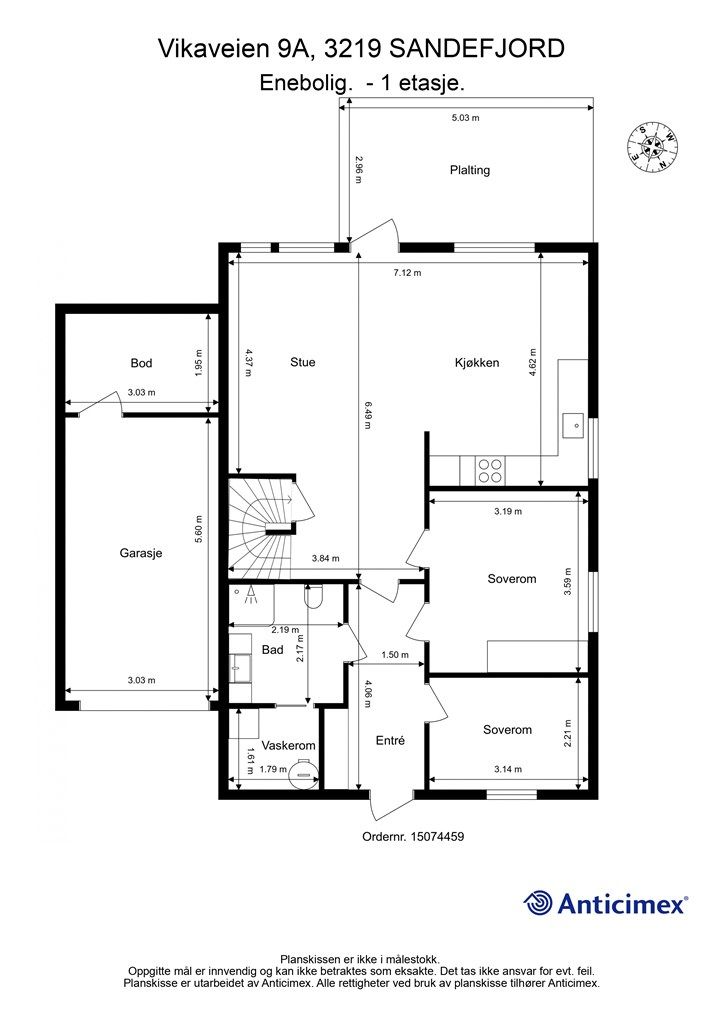 Plantegning- 1. etasje