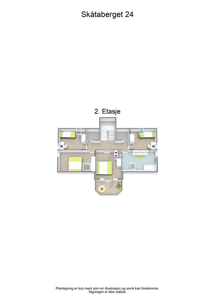 3 D plantegning loft