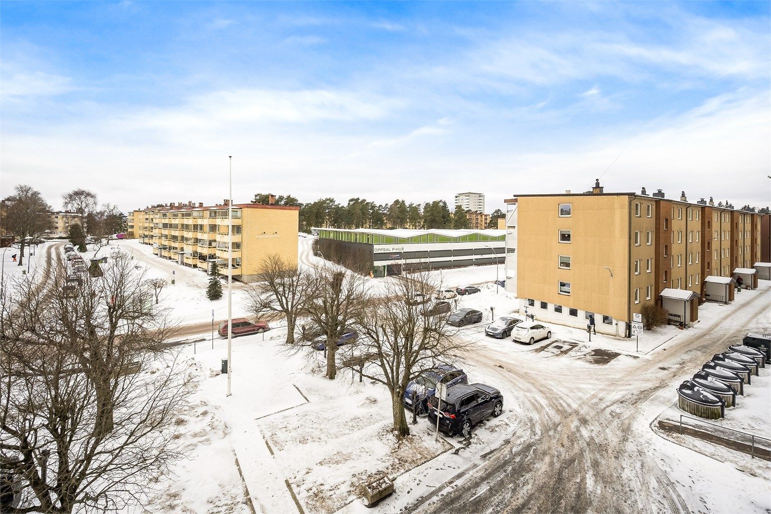 Utsikt fra balkongen.