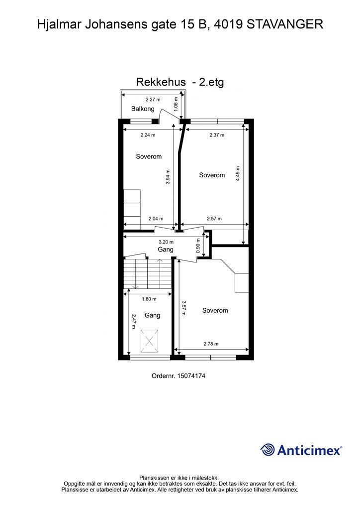 Plantegning-Rekkehus - 2.etg