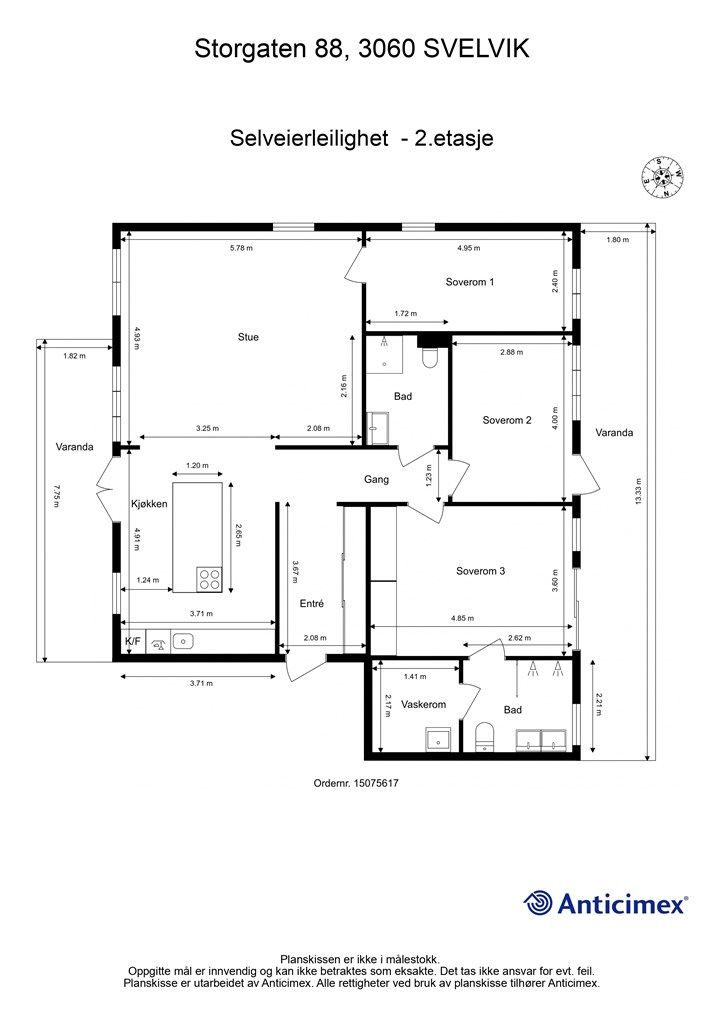 Plantegning - 2. etasje