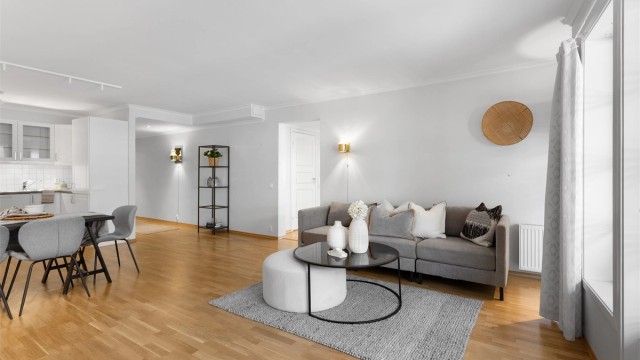 Oppvarming via radiatorer tilkoblet fjernvarme