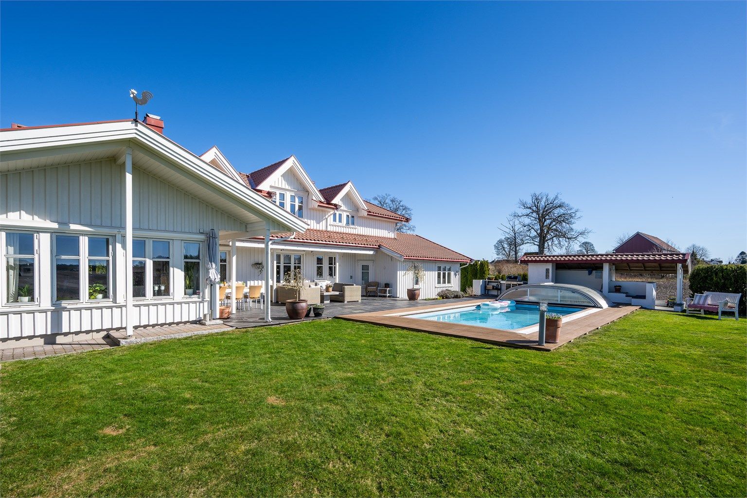 Her er det god plass for både avslapning og lek.