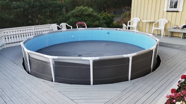 Bildet er tatt på et tidligere tidspunkt. Bassenget er fjernet.