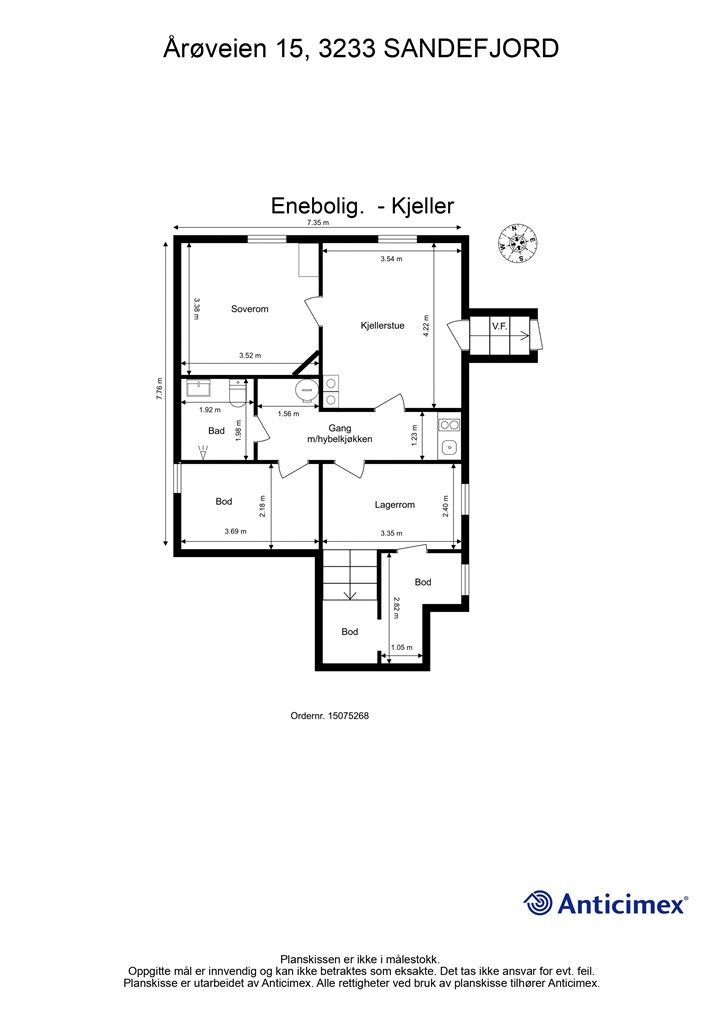 Plantegning - Kjeller