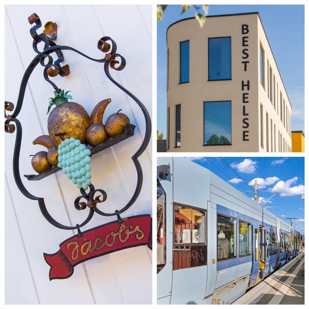 Med trikken er det også kort vei til Holtet med bl.a. Best Helse og Jacobs