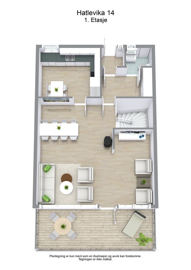 Plantegning hovedetasje