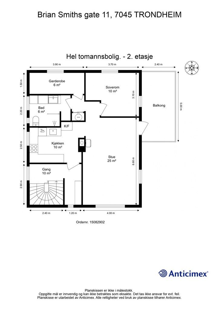 Planskisse 2. etasje.