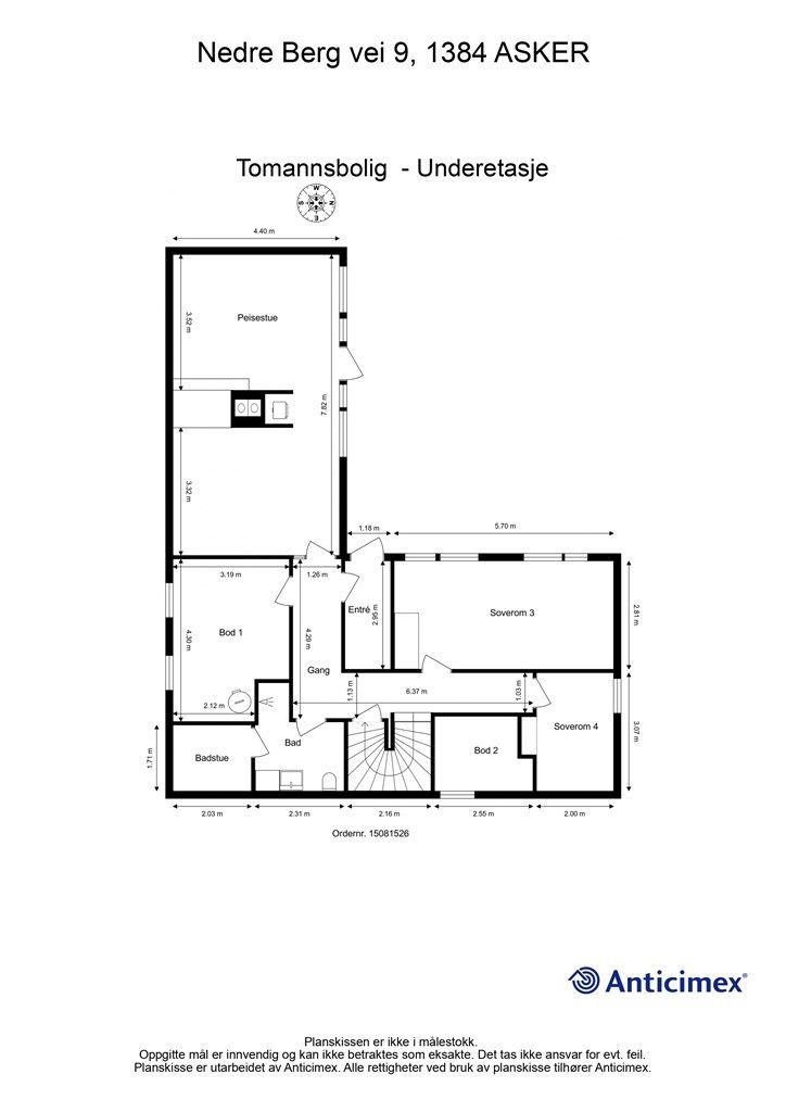 Plantegning - Underetasje
