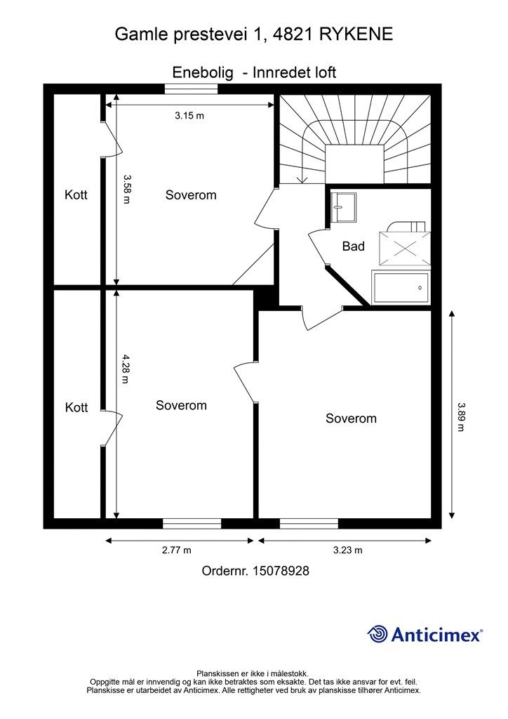 Plantegning 2. etasje.