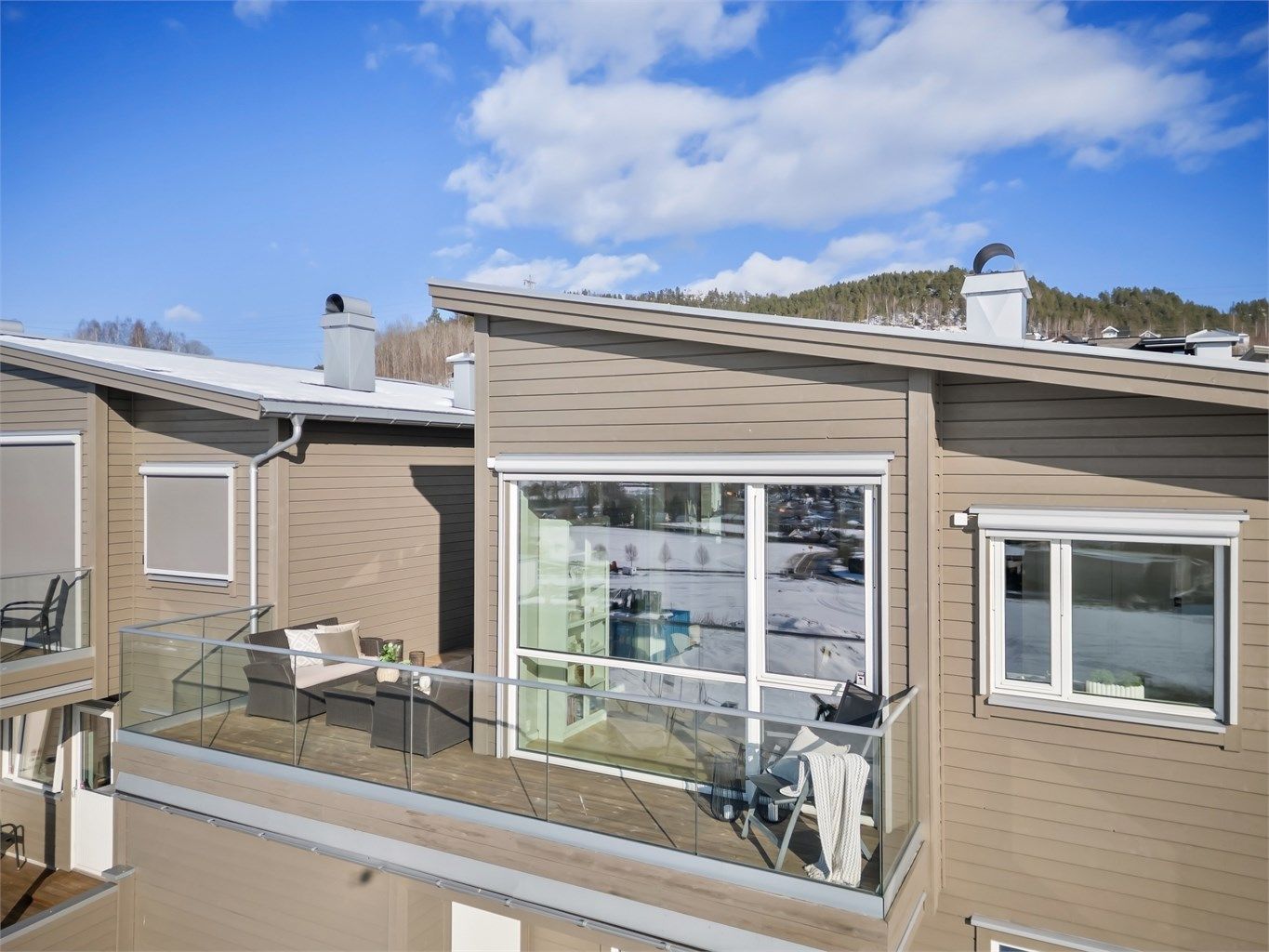 Eiendommen har gode solforhold