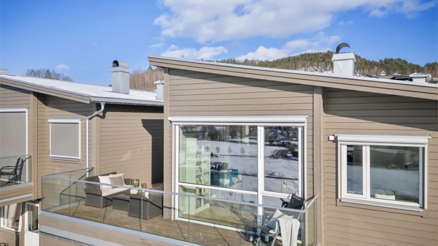 Eiendommen har gode solforhold