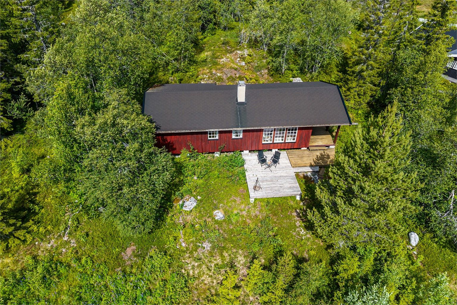 Koselig sitteplass ute på platting!