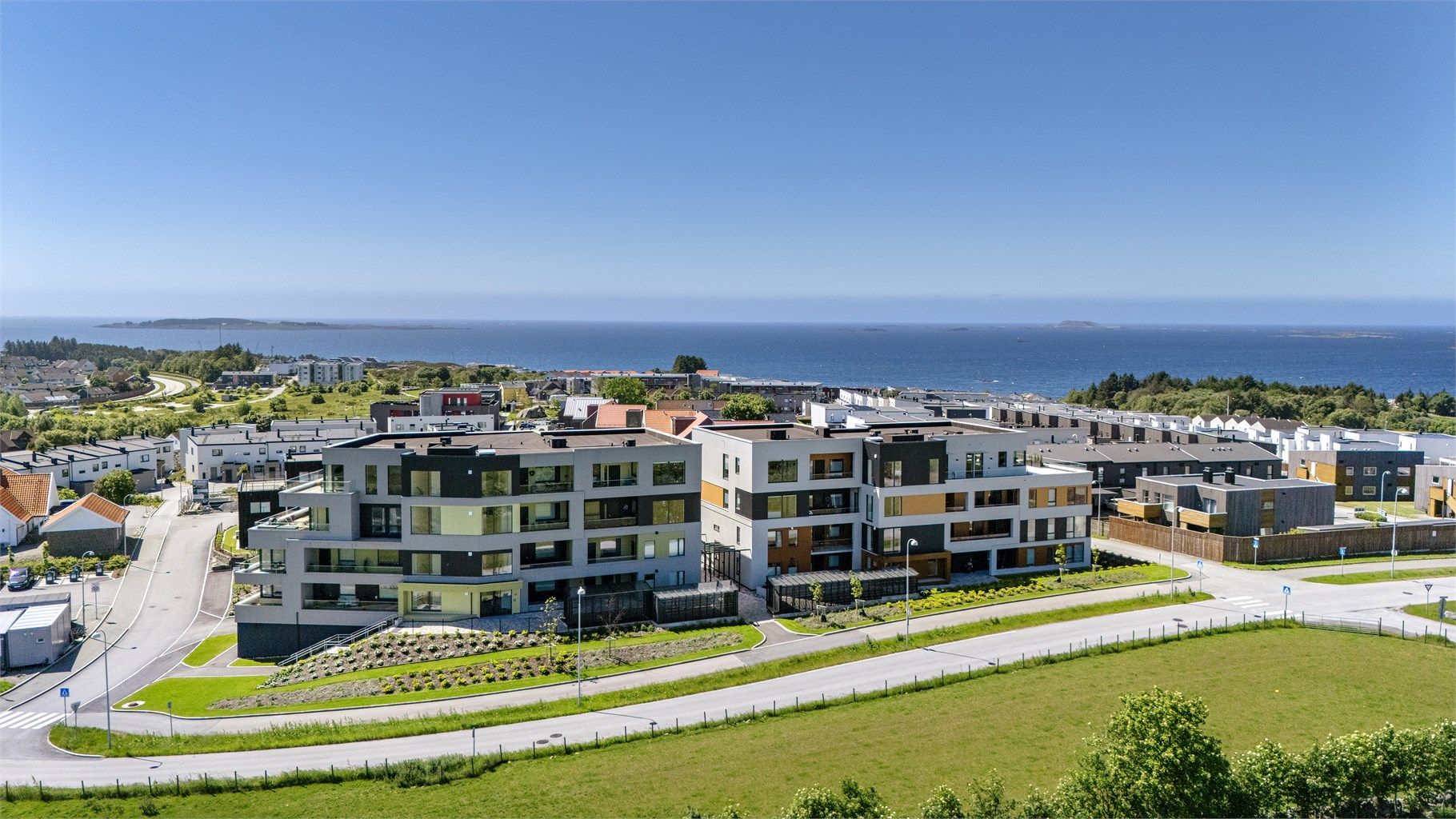 Ny leilighet fra 2024 med HTH-kjøkken og gjennomgående parkett.
Foto: Marianne Lyse