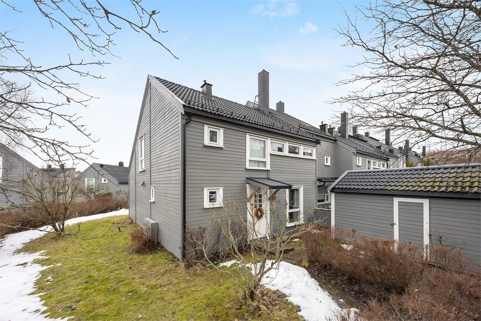 Velkommen til Prost Holms Vei 81! Et familievennlig ende rekkehus i et veletablert og rolig nabolag på Skedsmokorset. Foto Espen Edin