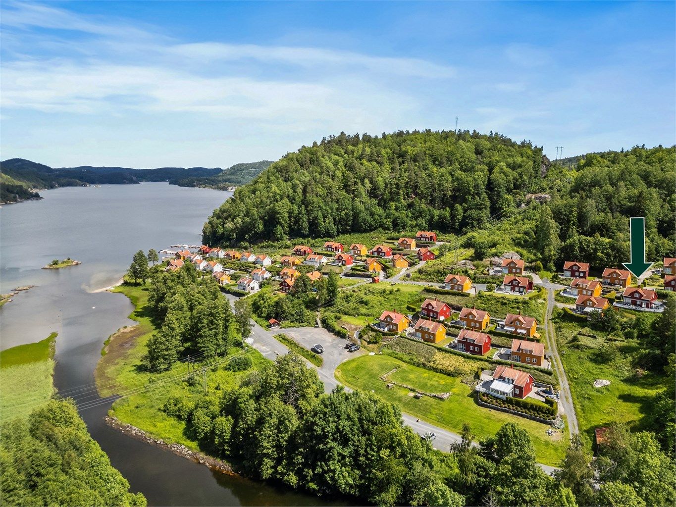 Feltet eier store arealer rundt som er til felles for hyttene