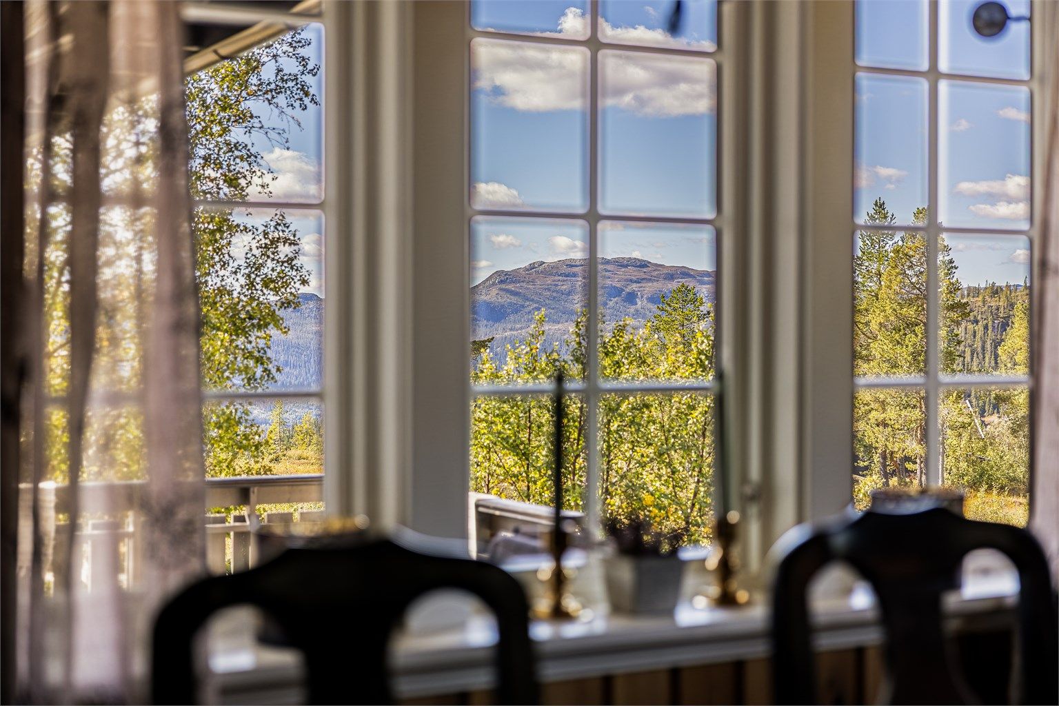 Utsikt fra spisestuen.