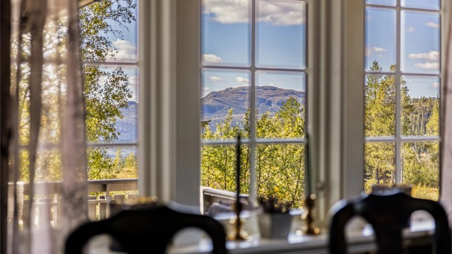 Utsikt fra spisestuen.