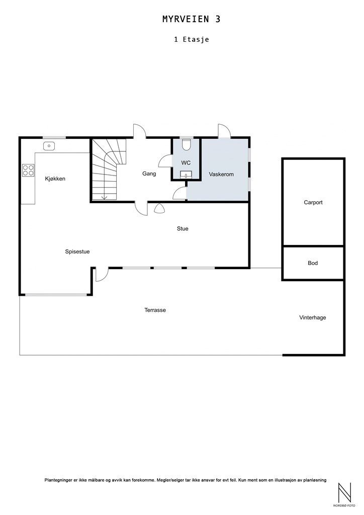 Plantegning 1 etasje.