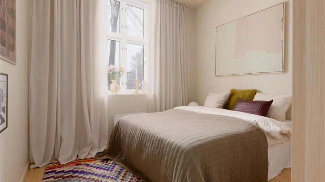 Hovedsoverom eller hotellrom? I denne leiligheten er alt satt sammen for ultimat komfort og stil.