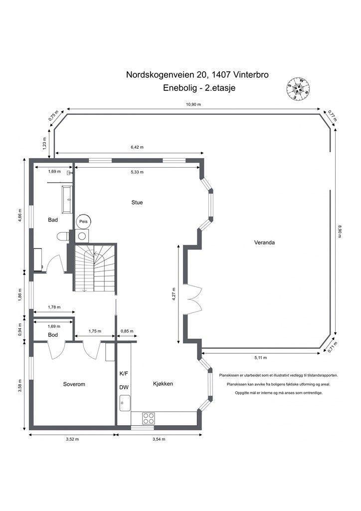 Plantegning - 2. etasje