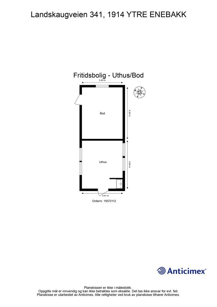 ANNEKS - Plantegning - Uthus/bod