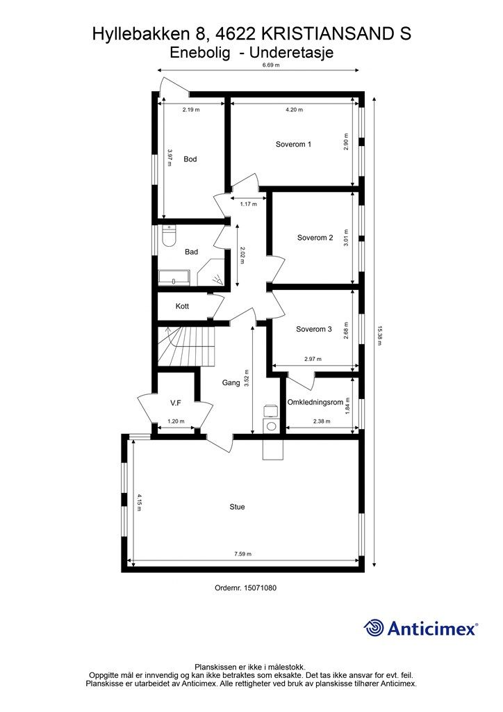 Plantegning - Underetasje