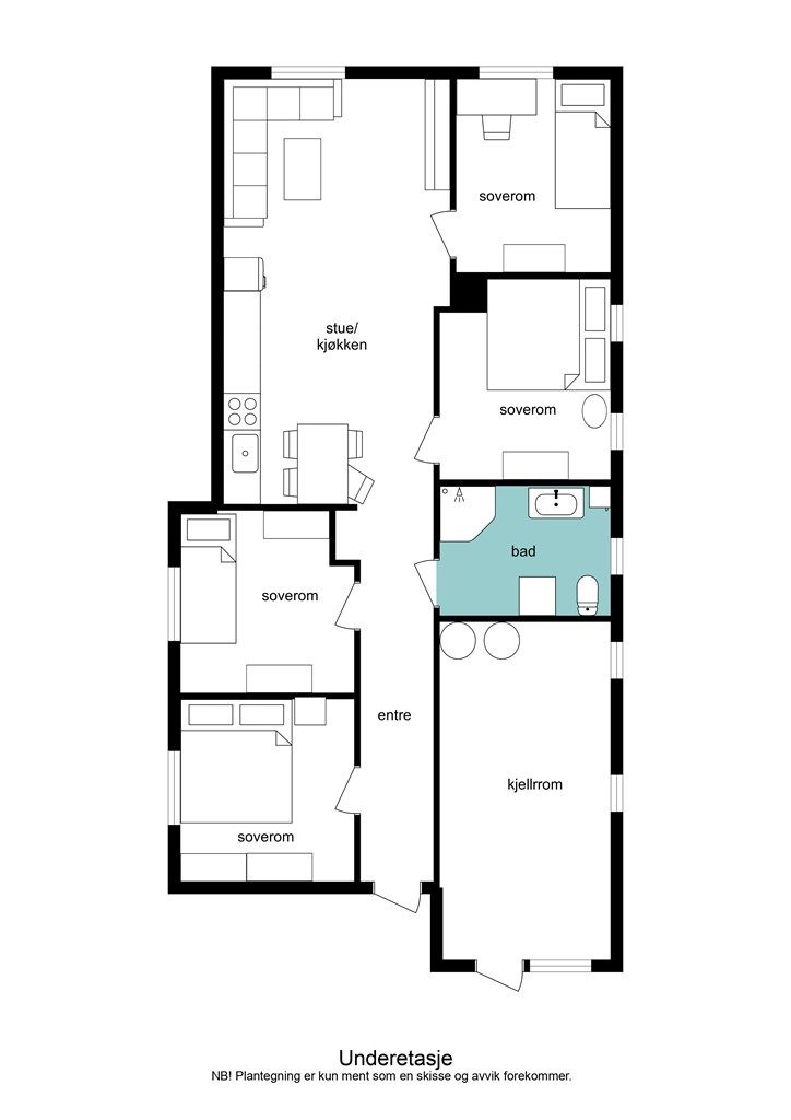 Plantegning underetasje