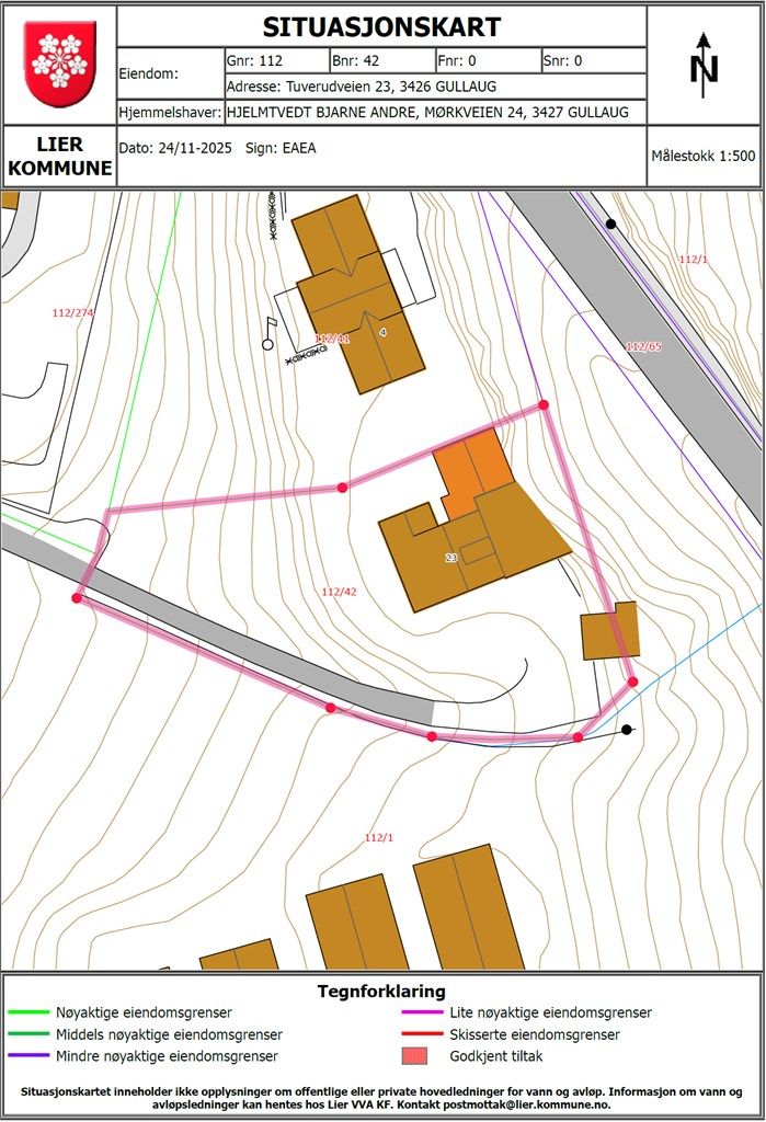 Situasjonskart - Tuverudveien 23