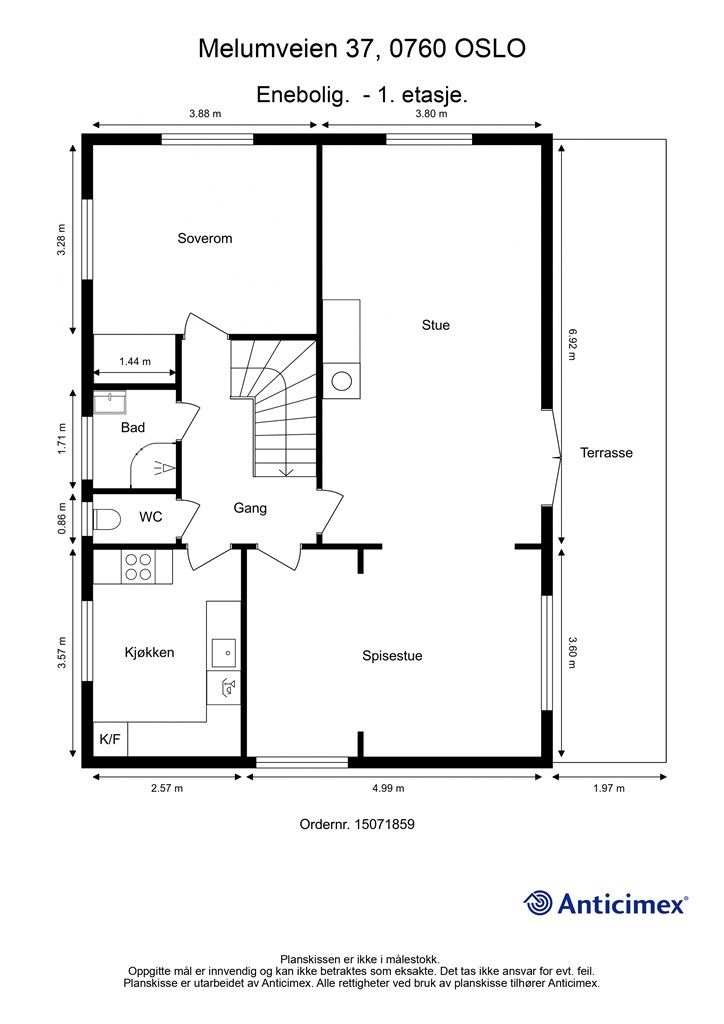 Plantegning 1. etasje