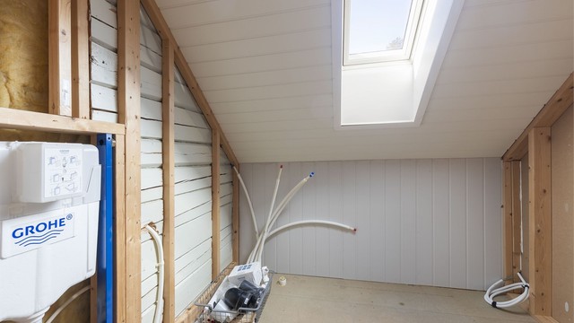 Påbegynt baderom i 2. etasje.