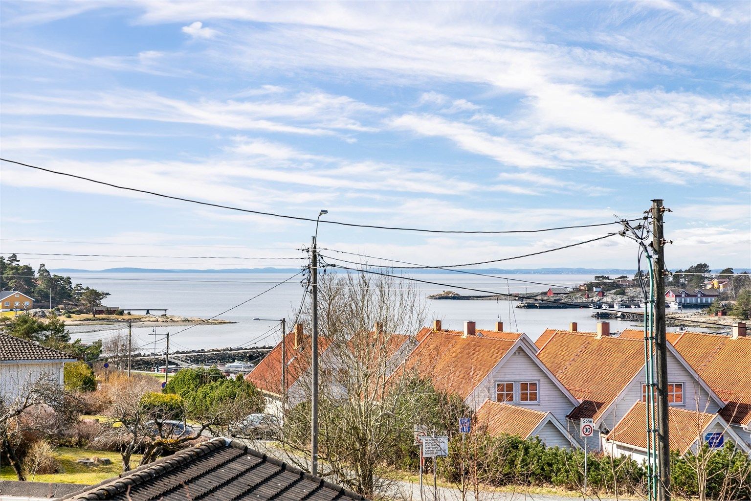 Utsikt fra terrassen- fremhevet med zoom.