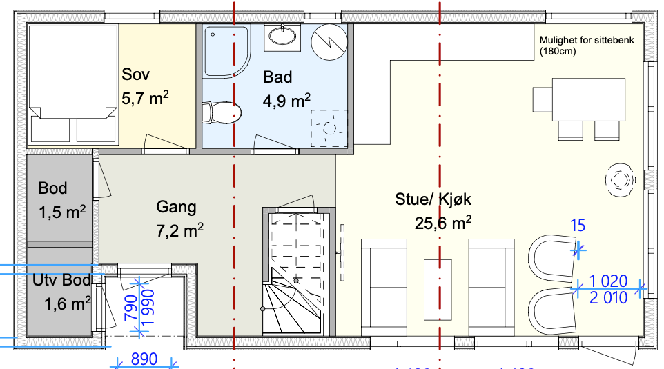 Plantegning - 1.etasje