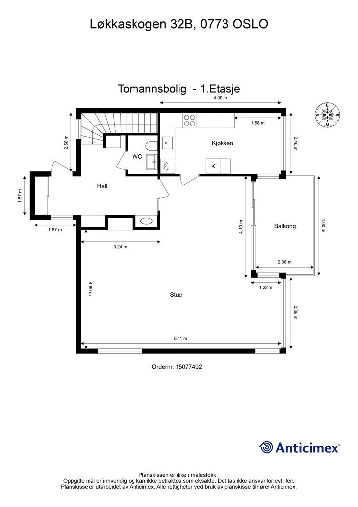 Plantegning - 1. etasje.