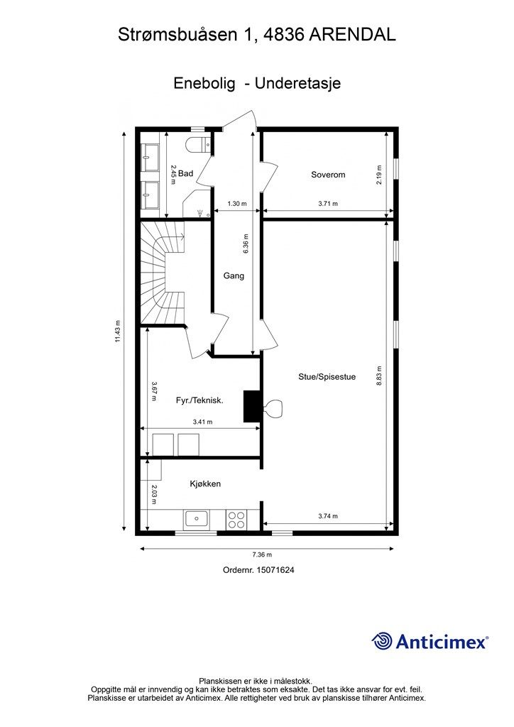 Plantegning Underetasje.