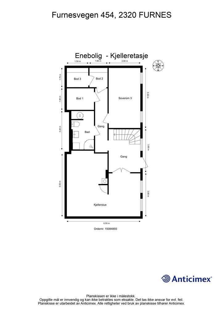 Plantegning Kjelleretasje