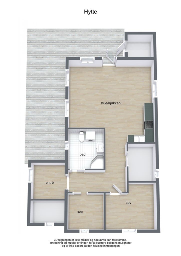 Plantegning sidebygning.